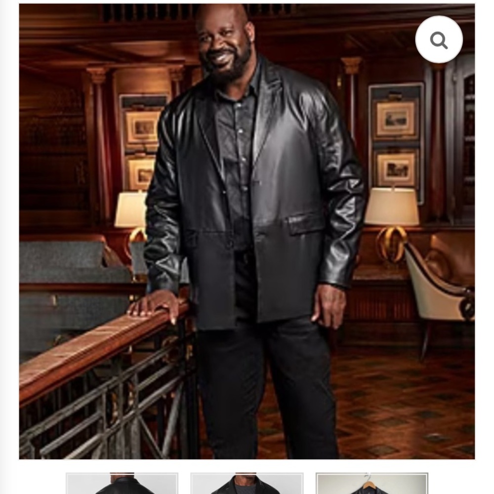 Shaq Classic Black faux Leather blazer